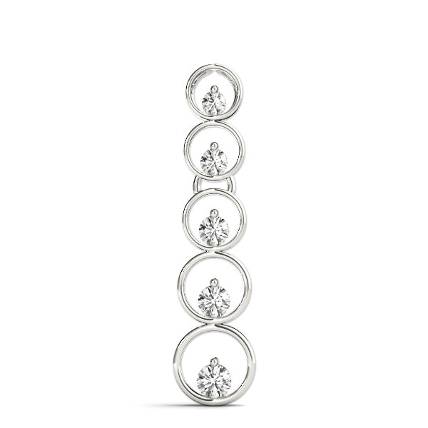 18K White Gold 1 ct Diamond Journey Pendant