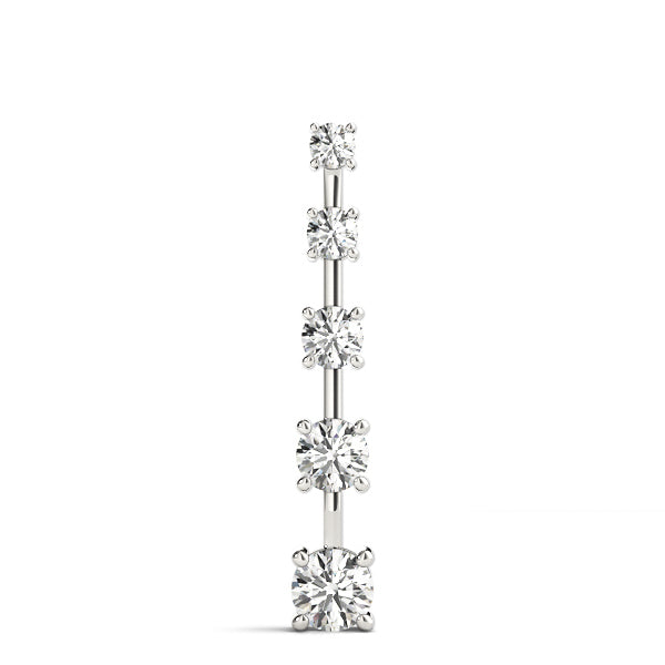 1 CT Platinum Round Diamond Journey Pendant