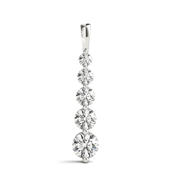 Platinum Diamond Journey Pendant 1 CT Total