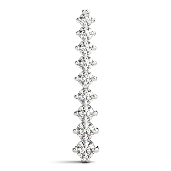 14K White Gold Diamond Journey Pendant