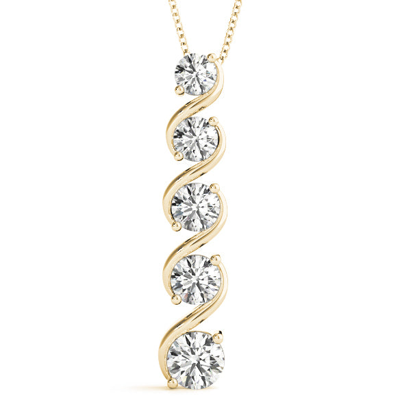 14K Yellow Gold 7/8 ct tw Fashion Diamond Pendant