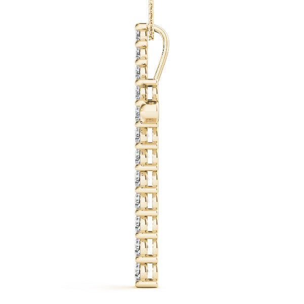 14K Yellow Gold Multi-Diamond Fashion Pendant