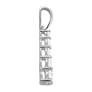 Platinum 1 CT Diamond Journey Pendant Necklace