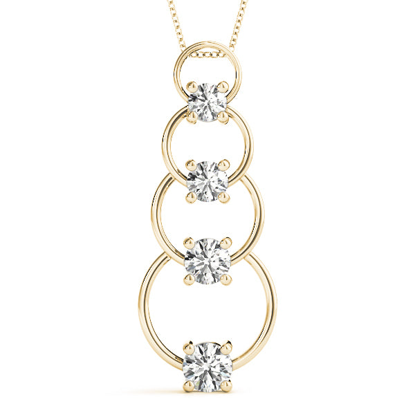 18K Yellow Gold 1 ct tw Fashion Diamond Pendant