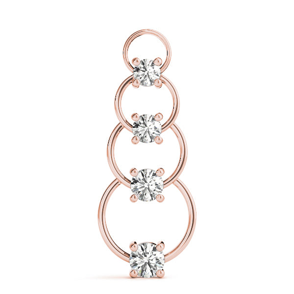 14K Rose Gold 1 ct tw Fashion Diamond Pendant