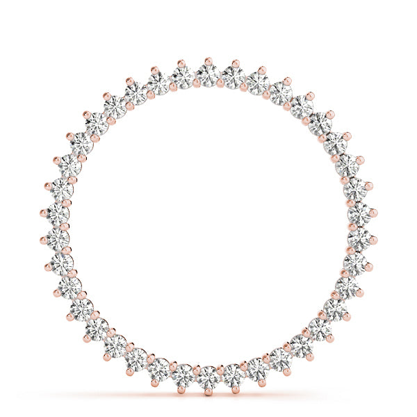 18K Rose Gold Diamond Circle Pendant