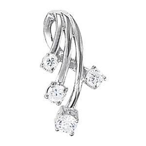 Platinum 1 CT Diamond Journey Pendant Necklace
