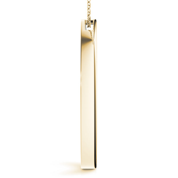 18K Yellow Gold Multi-Diamond Circle Pendant