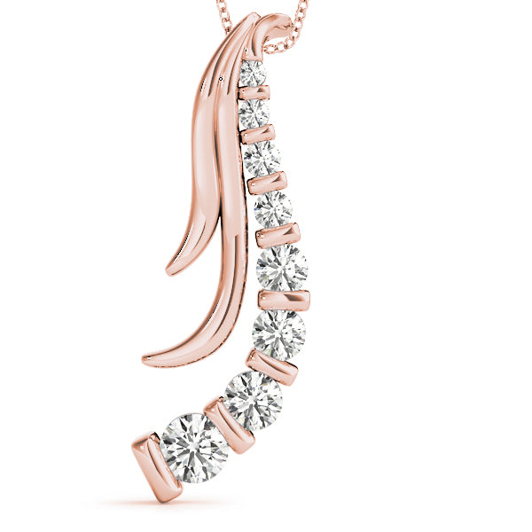 18K Rose Gold 1 ct tw Fashion Diamond Pendant