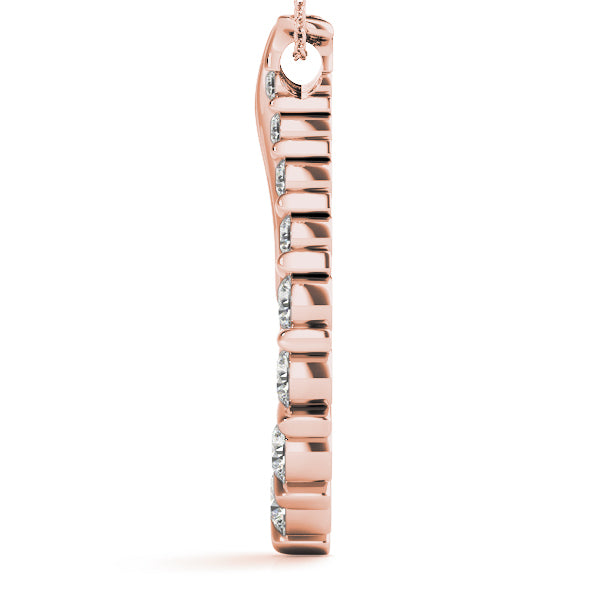 18K Rose Gold 1 ct tw Fashion Diamond Pendant
