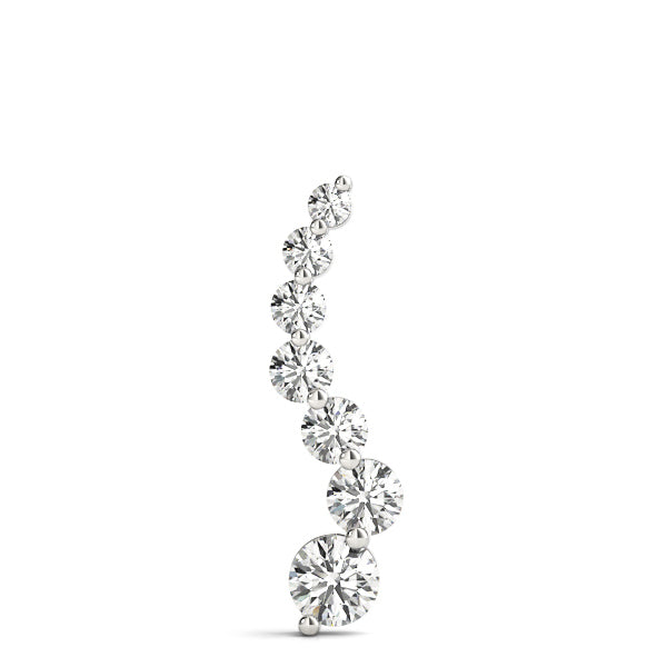 18K White Gold Diamond Journey Pendant