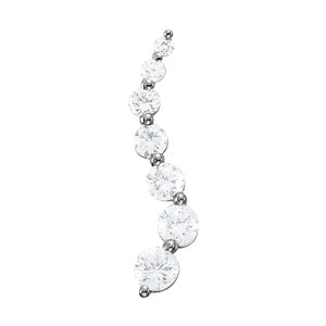 18K White Gold Diamond Journey Pendant