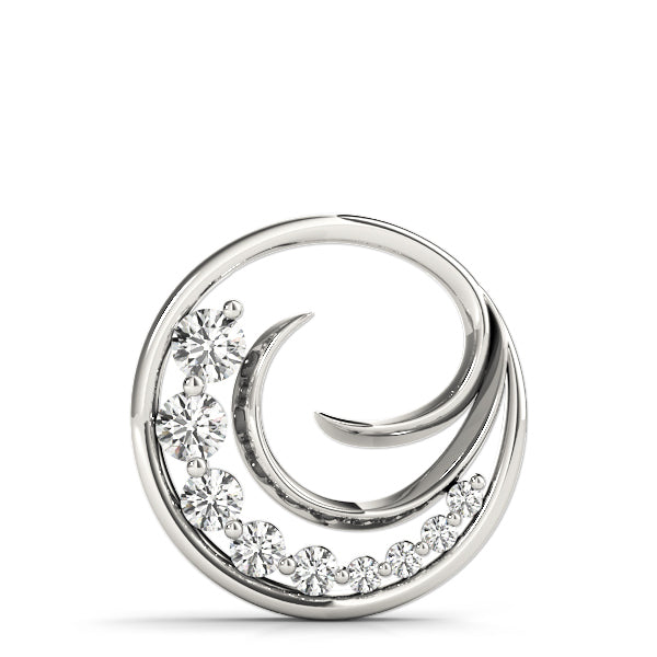 Platinum 1 CT Diamond Journey Pendant Necklace