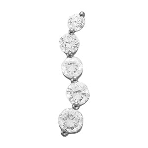 1 CT Platinum Round Diamond Journey Pendant