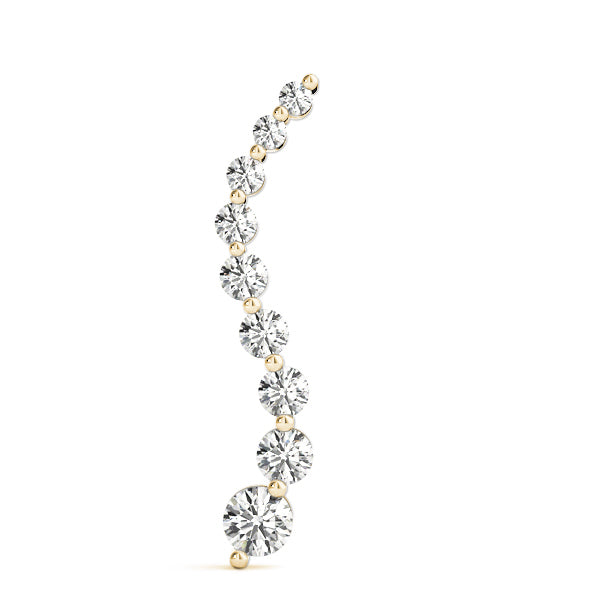18K Yellow Gold Round Diamond Fashion Pendant