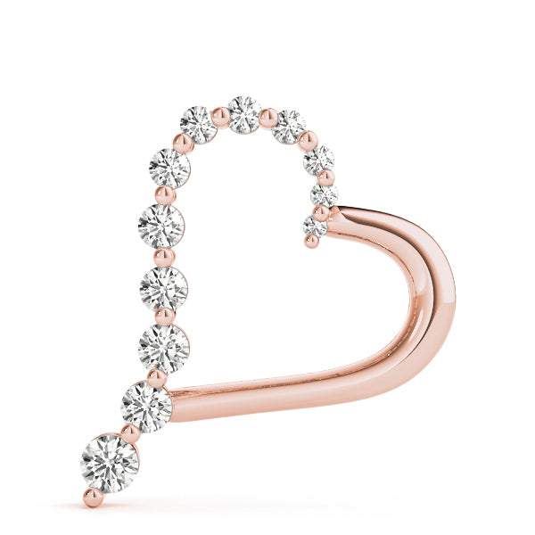 Rose Gold 0.48ctw Round Diamond Pendant
