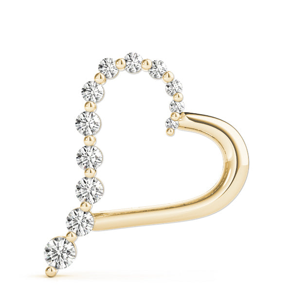 18K Yellow Gold Diamond Cluster Fashion Pendant