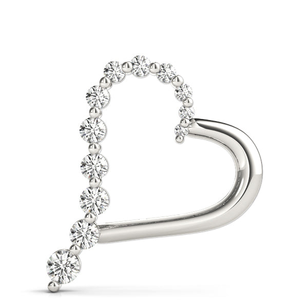 14K White Gold Diamond Cluster Fashion Pendant