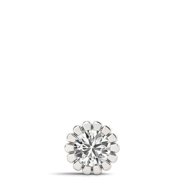 14K White Gold 1ct Round Diamond Pendant