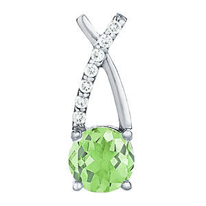 Platinum Round Diamond Fashion Pendant