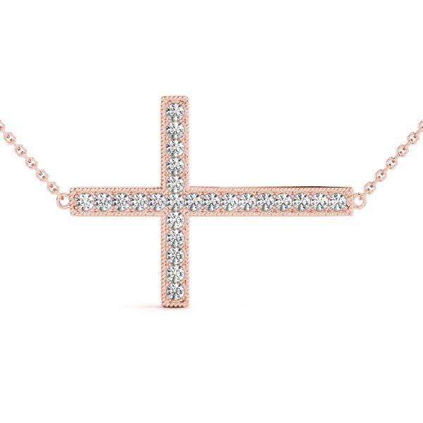 14K Rose Gold 1/4 ct tw Fashion Diamond Pendant