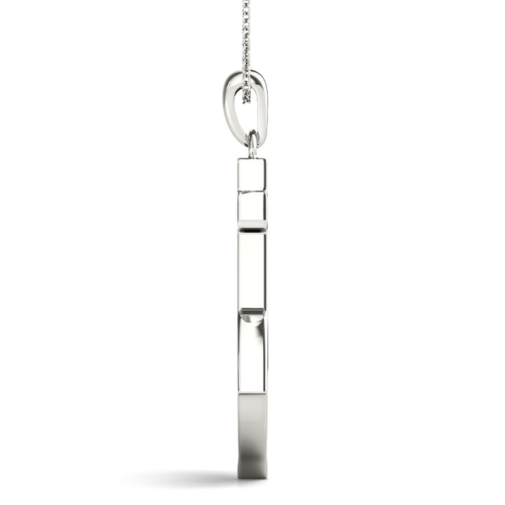 14K White Gold Multi-Diamond Fashion Pendant