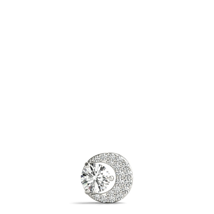 Platinum White Round Diamond Solitaire Pendant