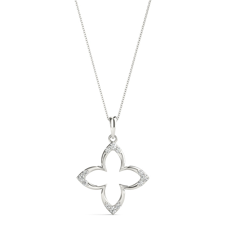 Multi-Diamond Round Geometric Pendant