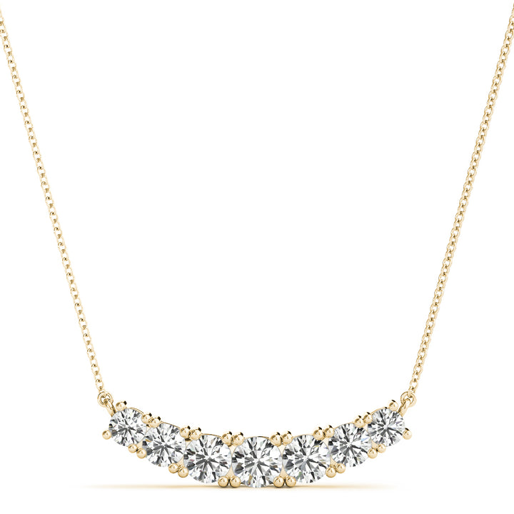 18K Yellow Gold Round Diamond Fashion Pendant