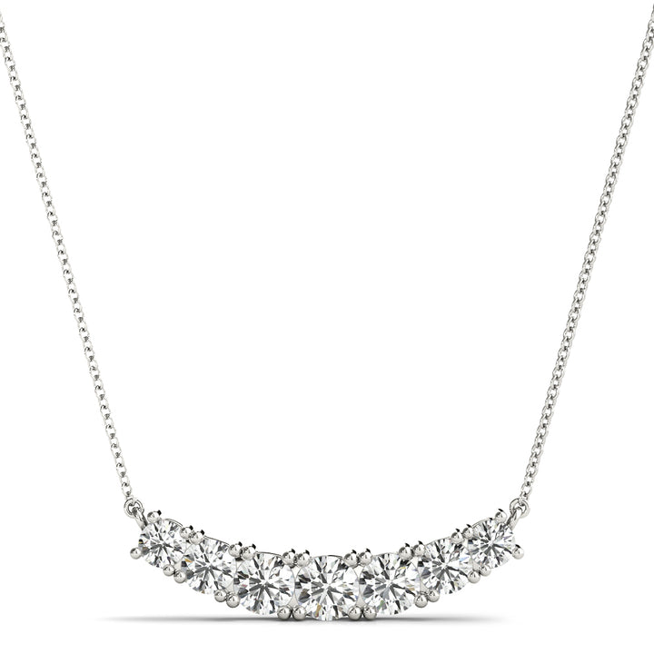 Multi-Diamond Round Pendant Necklace