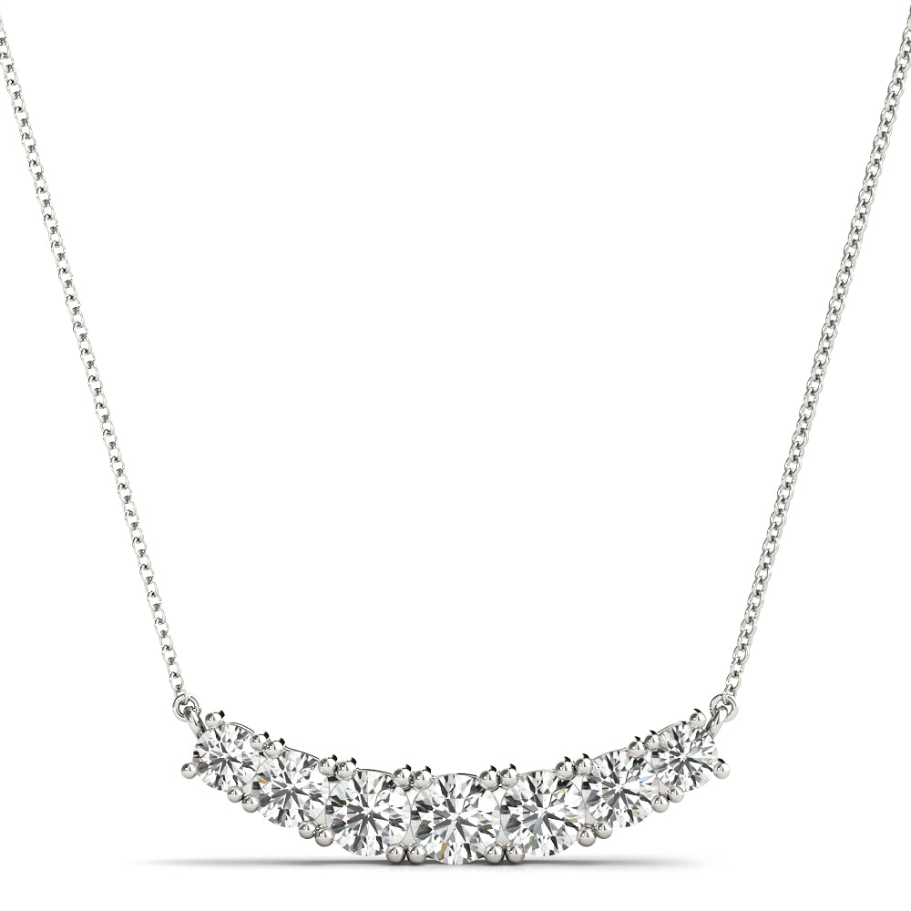 Multi-Diamond Round Pendant Necklace