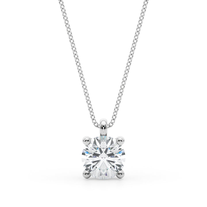 14K White Gold 1ct Round Diamond Ring