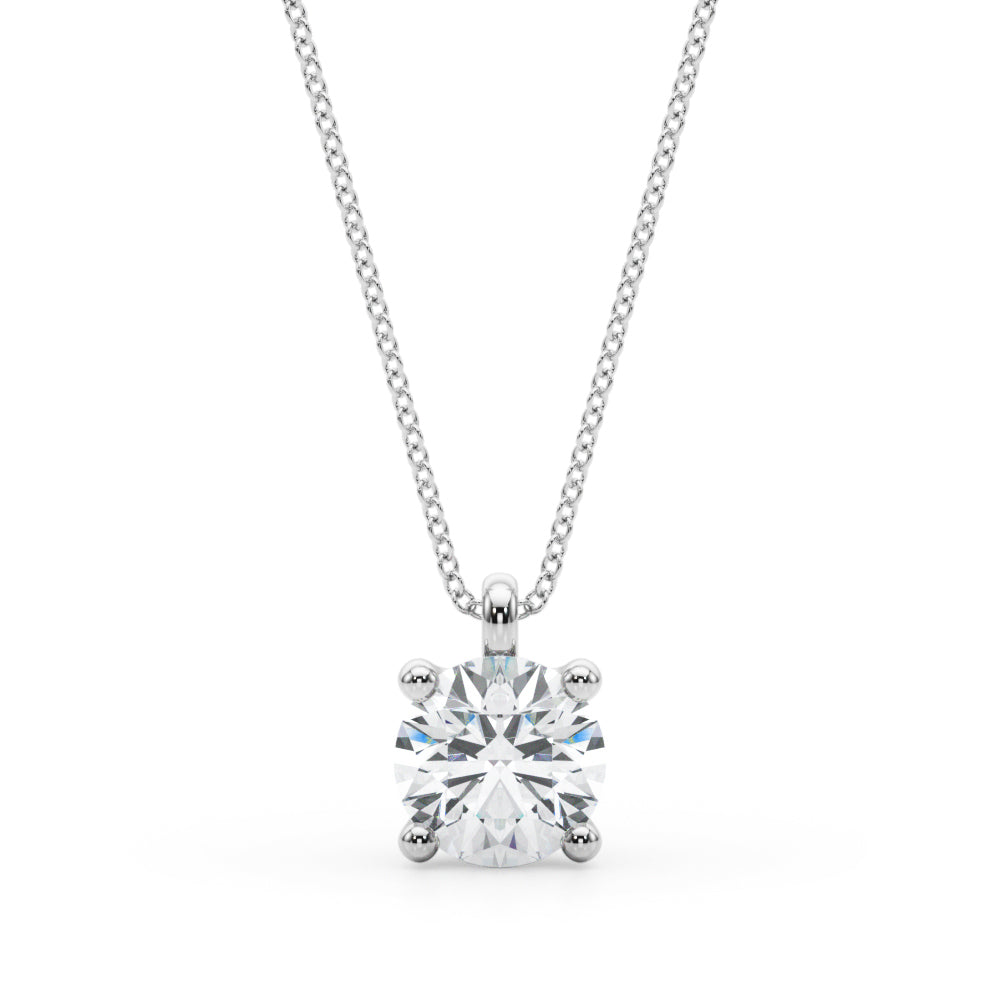 Platinum 1CT Round Diamond Engagement Ring