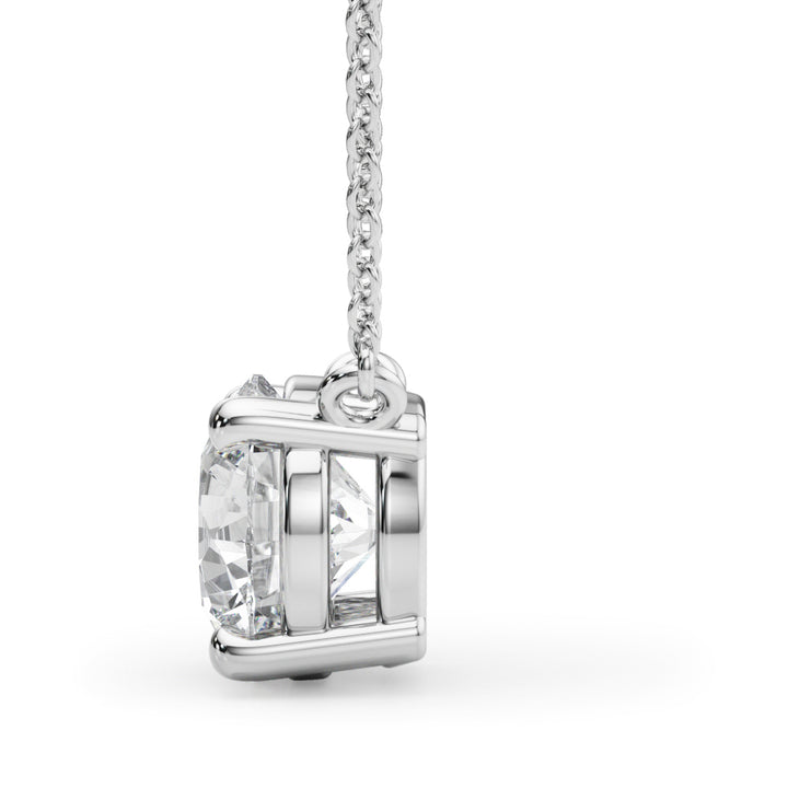 1ct Diamond Solitaire 18K White Gold Pendant