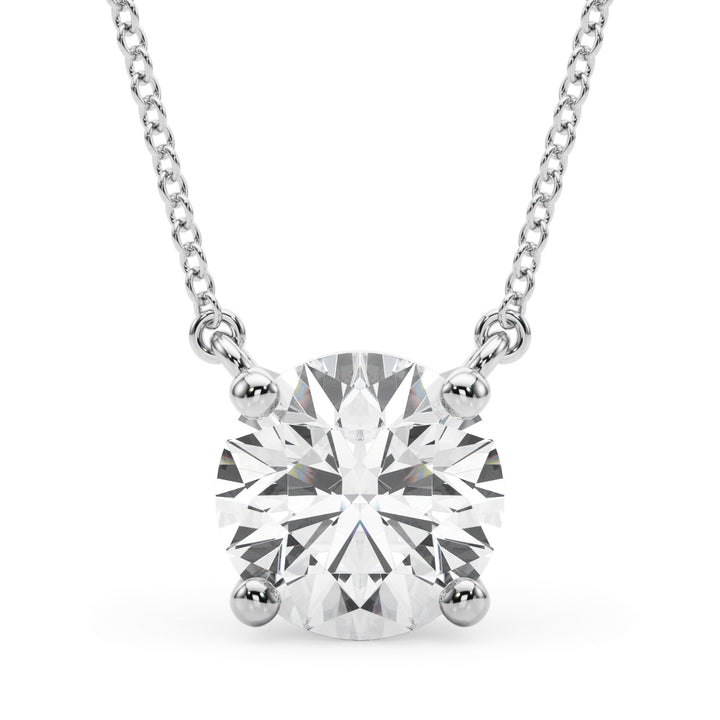 1 CT Platinum Round Diamond Solitaire Pendant