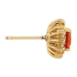 Multi-Diamond Round 14K Gold Earrings