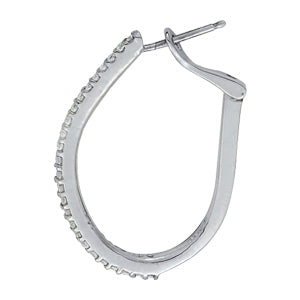 14K White Gold Round Diamond Fashion Earrings