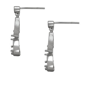 Platinum White Round Diamond Fashion Earrings