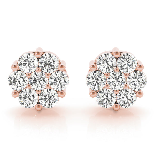 14K Rose Gold 1/2 ct tw Fashion Diamond Earring