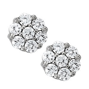 18K White Gold 1/2 ct tw Fashion Diamond Earring
