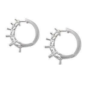 18K White Gold 1 CT Diamond Journey Earrings