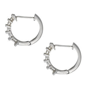 Platinum Diamond Fashion Hoop Earrings 0.21ctw