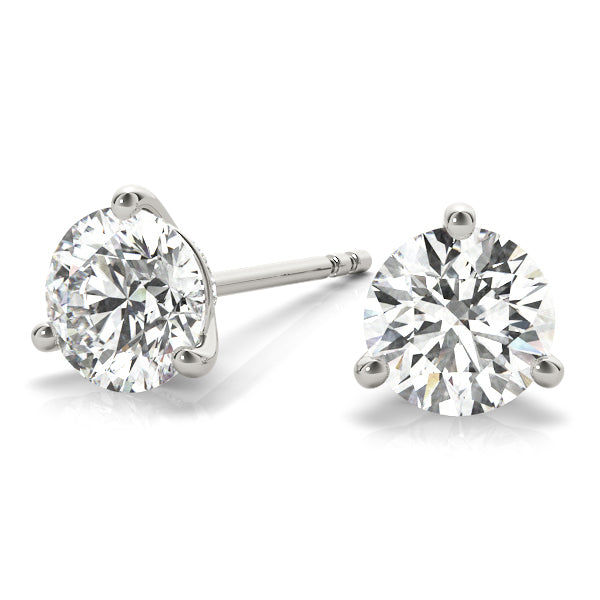 18K White Gold 1/2 ct Diamond Stud Earrings