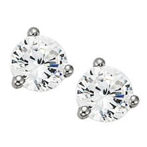 18K White Gold 1/2 ct Diamond Stud Earrings