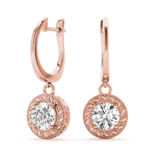 Rose Gold 1/2 CT Diamond Stud Earrings