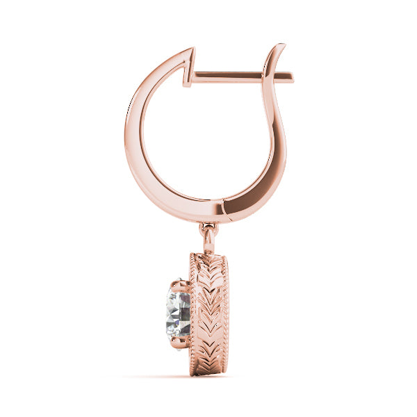 Rose Gold 1/2 CT Diamond Stud Earrings