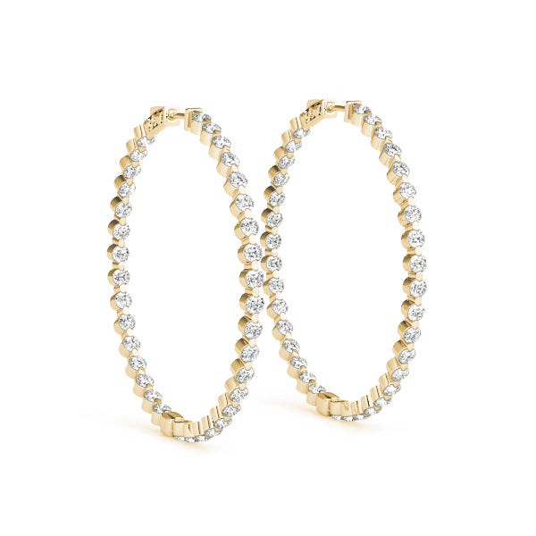 18K Yellow Gold 1/2 ct tw Fashion Diamond Earring