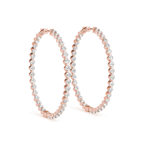 14K Rose Gold 1/2 ct tw Fashion Diamond Earring