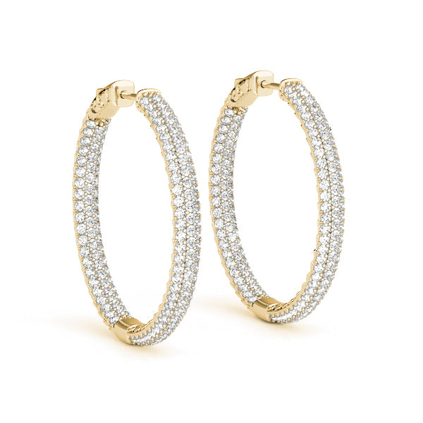 18K Yellow Gold 1/2 ct tw Fashion Diamond Earring