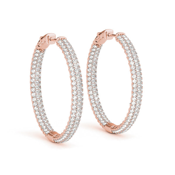 18K Rose Gold 1/2 ct tw Fashion Diamond Earring